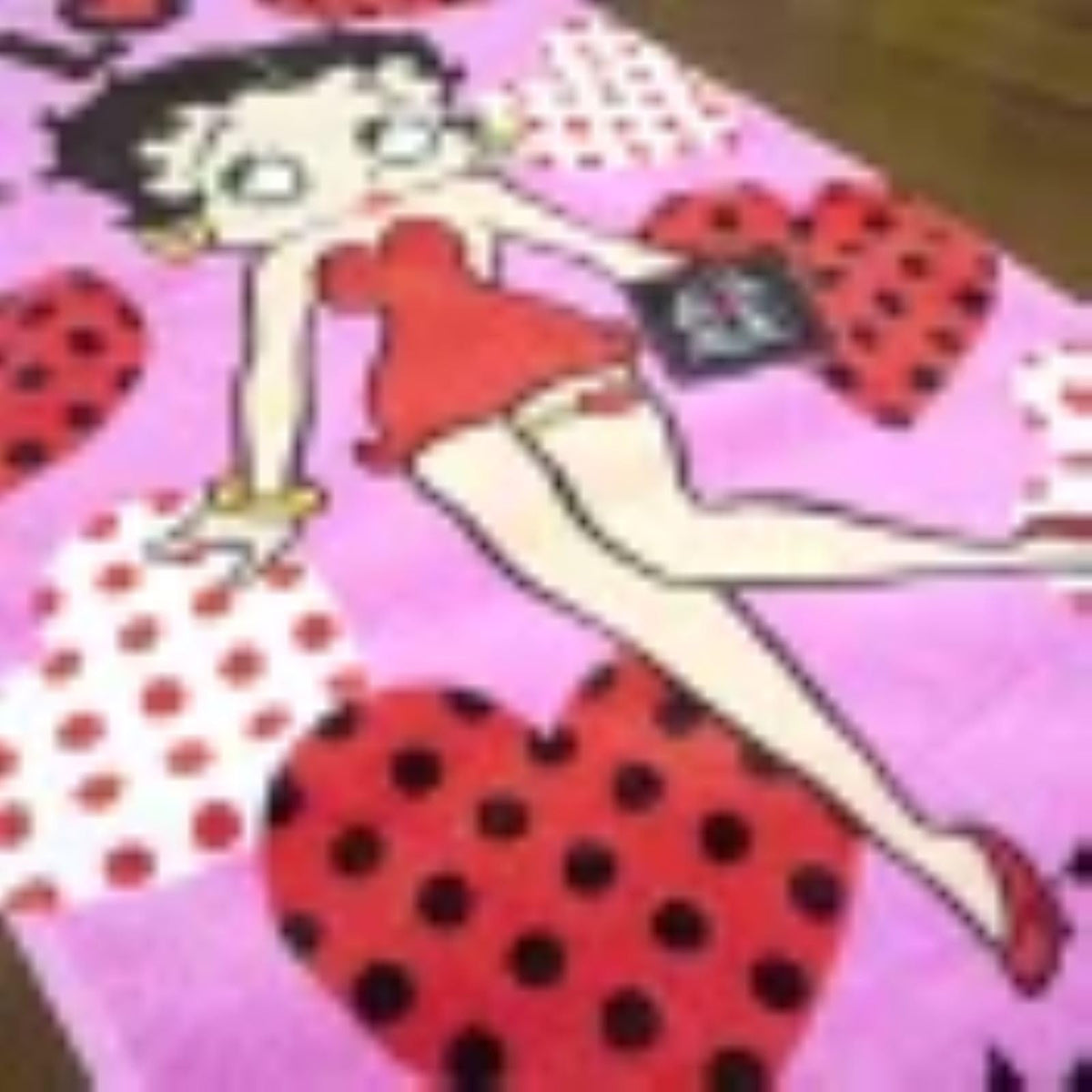 Inukaitaoru Betty Boop Face Towel Heart Design