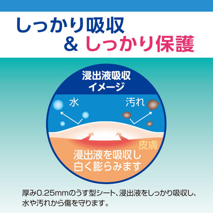 Hakujuuji Moisture Sheet Hydrocolloid Bandages 7.5x10cm 4 Sheets