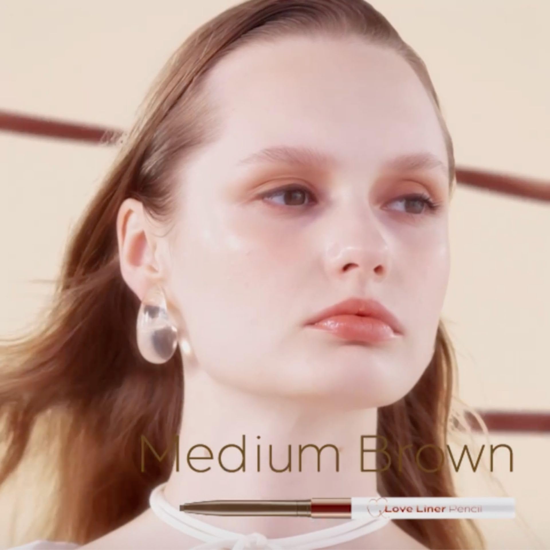 LoveLiner Cream Fit Pencil R Medium Brown for Effortless Eyeliner Application