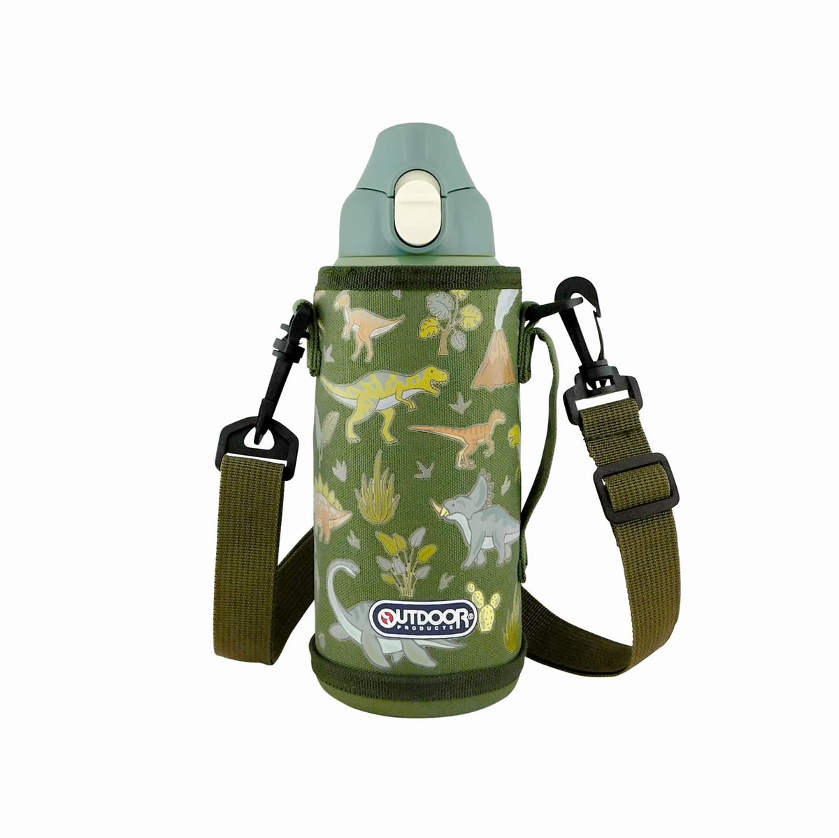 OUTDOOR PRODUCTS Stainless Steel One-Push Bottle 700ml Dinosaur