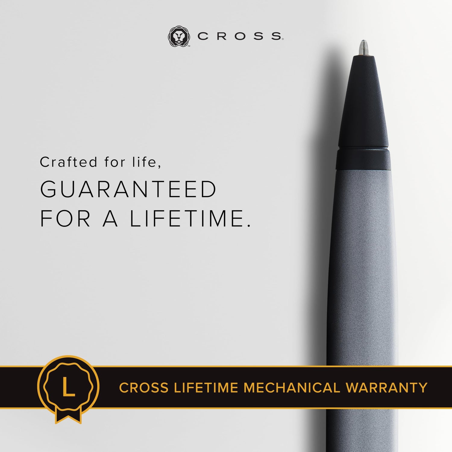 Cross Ballpoint Pen Matte Gray Smooth Writing Experience