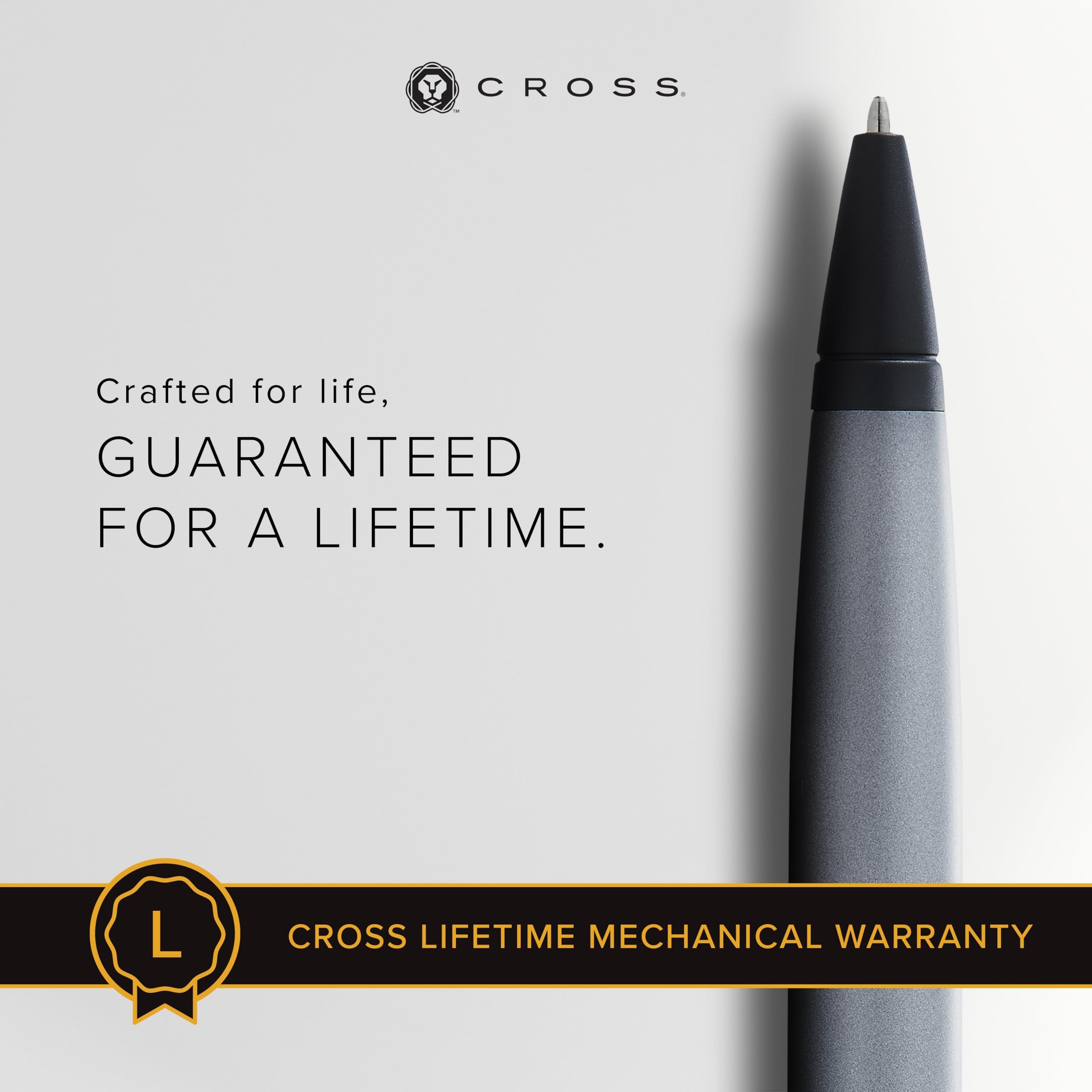 Cross Ballpoint Pen Matte Gray Smooth Writing Experience