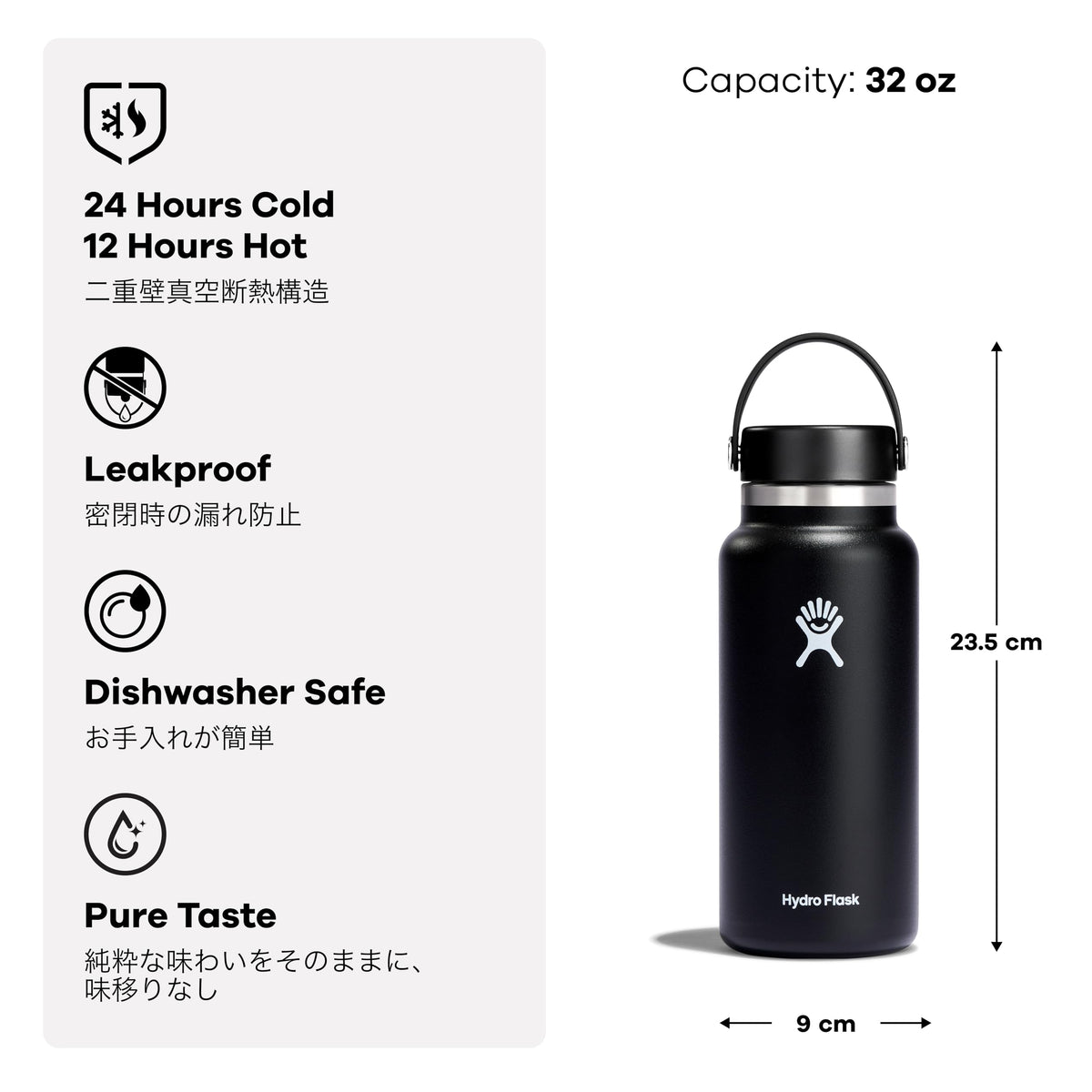 Hydro Flask Wide Mouth 32oz Surf Bottle for Hydration on the Go
