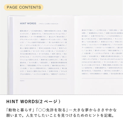 Iroha Publishing Bucket List A6 3mm Grid Life Goals Journal