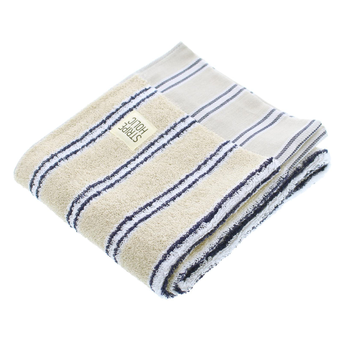 Tanaka Sangyo Imabari Towel Face Towel Stripe Holic Beige 34x80cm