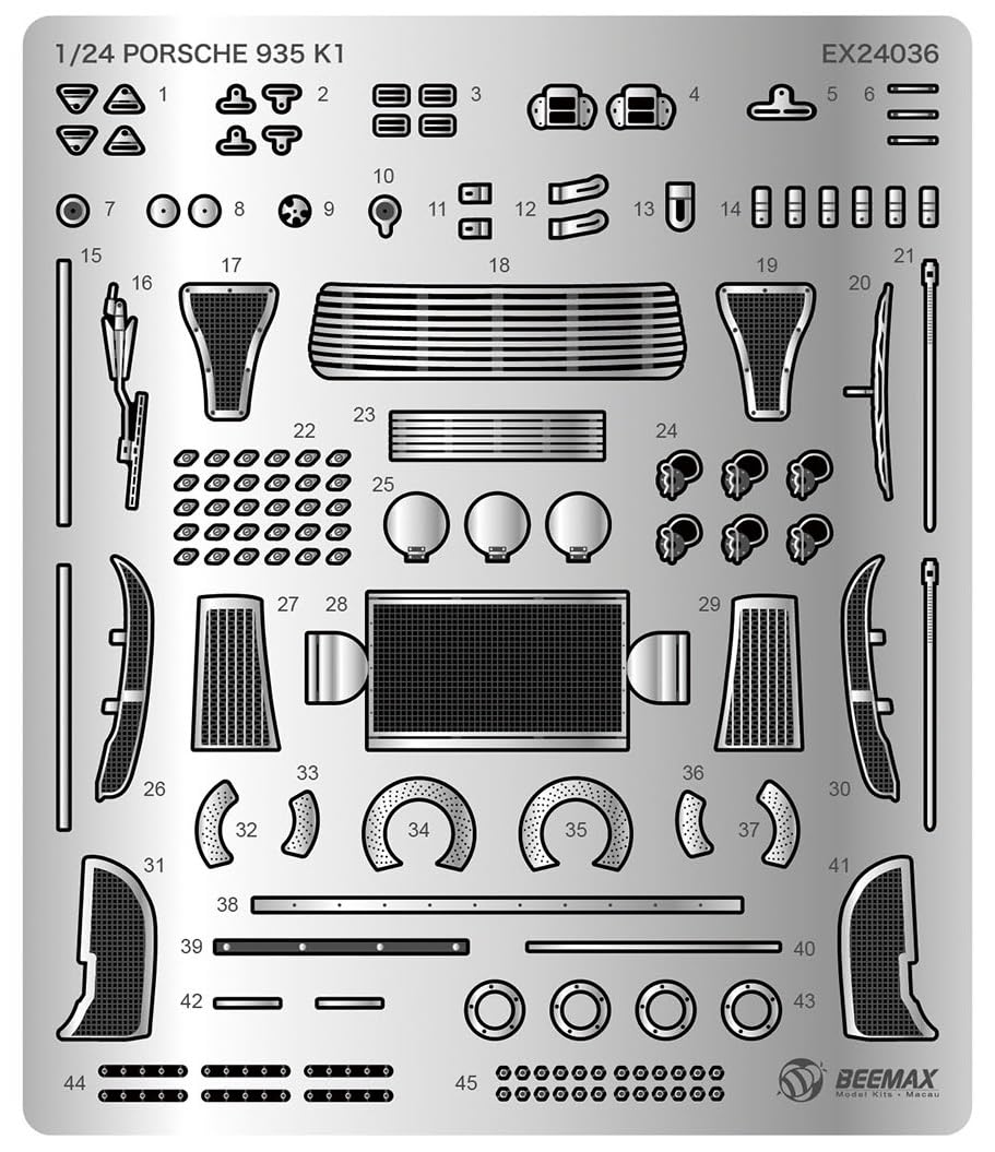 PLATZ 1/24 Scale Model Detail Parts for Porsche 935 Turbo 1979