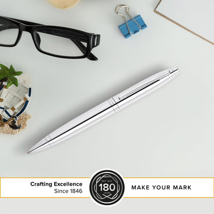 CROSS Pure Chrome Ballpoint Pen Smooth Writing Experience