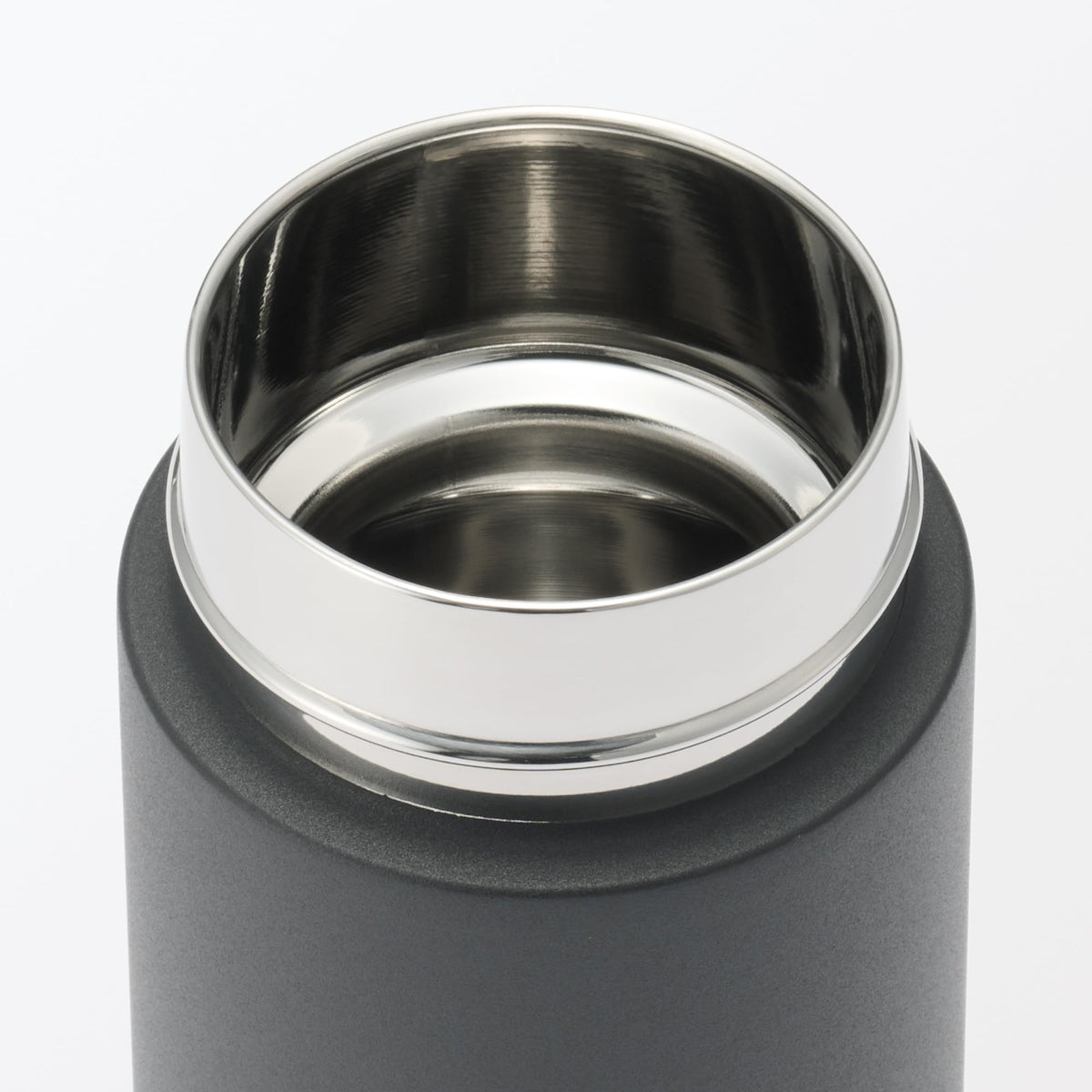 MUJI Vacuum Insulated Bottle with Handle 350mL Black