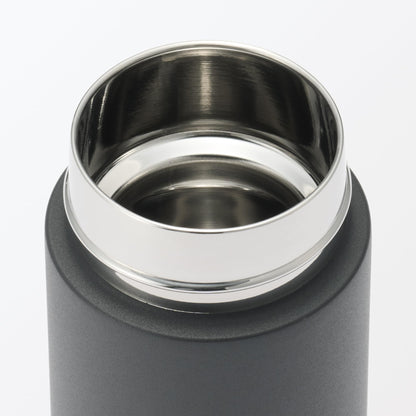 MUJI Vacuum Insulated Bottle with Handle 350mL Black