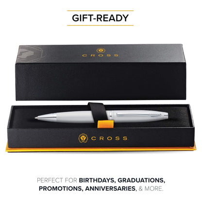 CROSS Ballpoint Pen All-Over Satin Chrome Finish