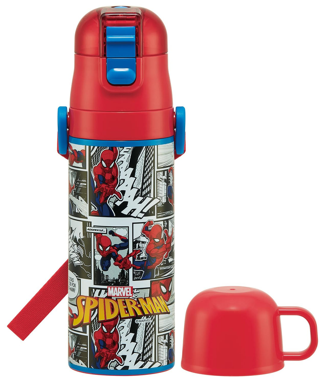 Skater Kids Water Bottle 2-Way Spider-Man 470ml