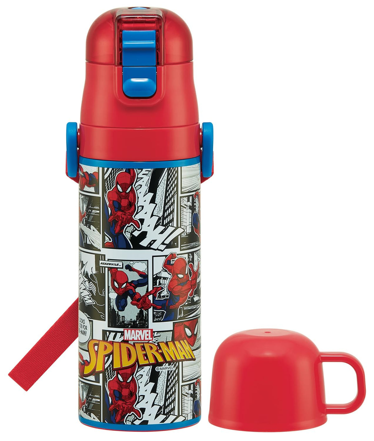 Skater Kids Water Bottle 2-Way Spider-Man 470ml