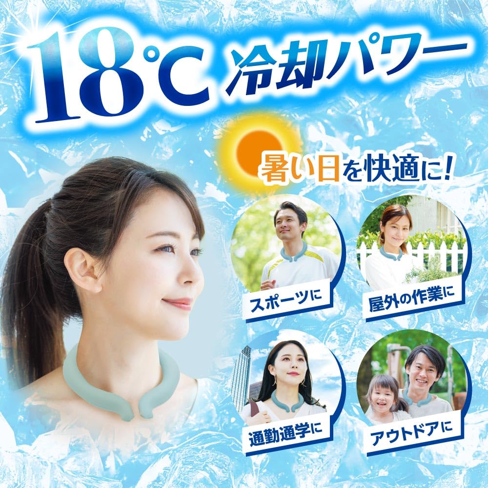 Ice Non Neck Cooler by Ice Non Large Size Gray 18 Degrees