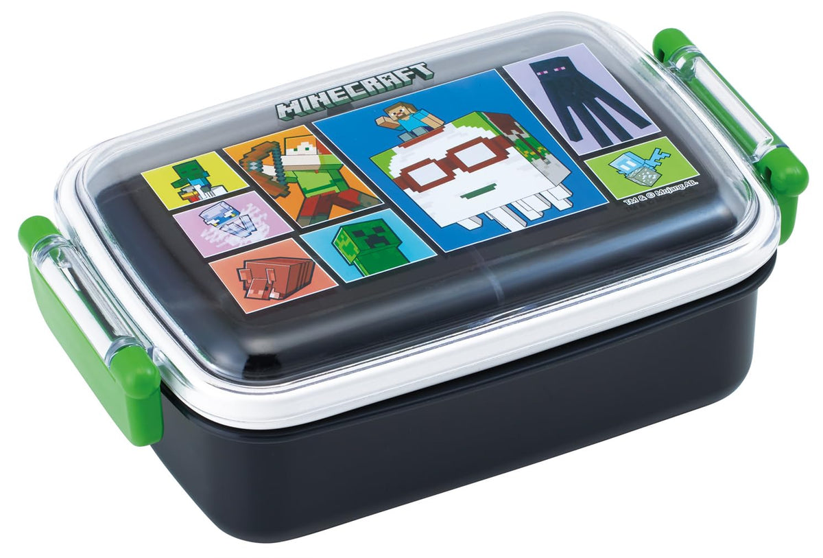 Skater Lunch Box for Kids 450ml with Dome Lid - Minecraft Design