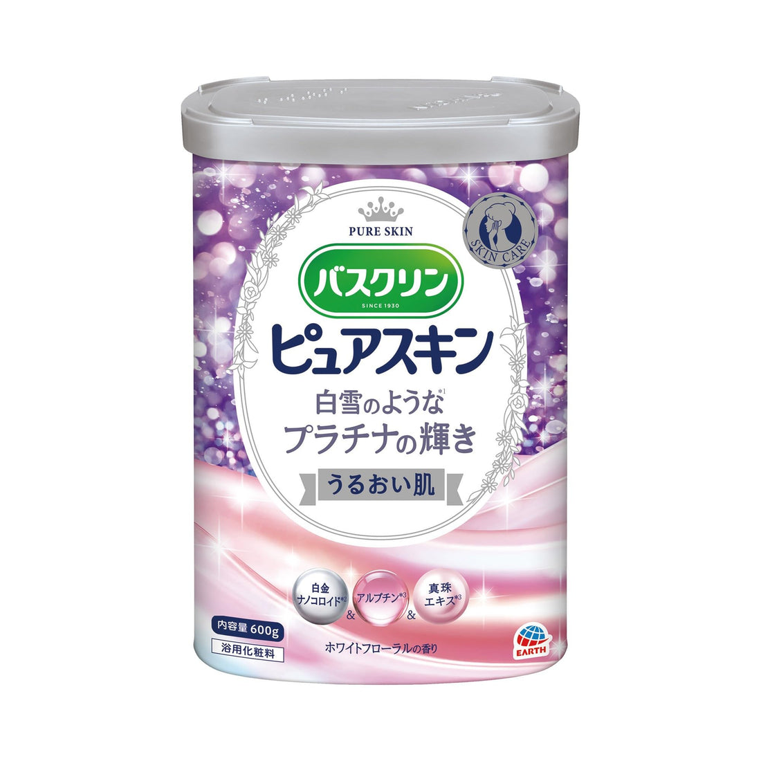 Baskin Pure Skin Bath Powder 600g with Platinum Shine