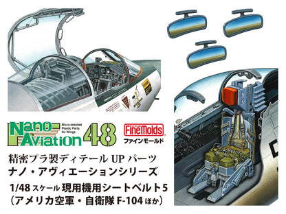FineMolds 1/48 Nano Aviation Series Seat Belts for F-104 Models