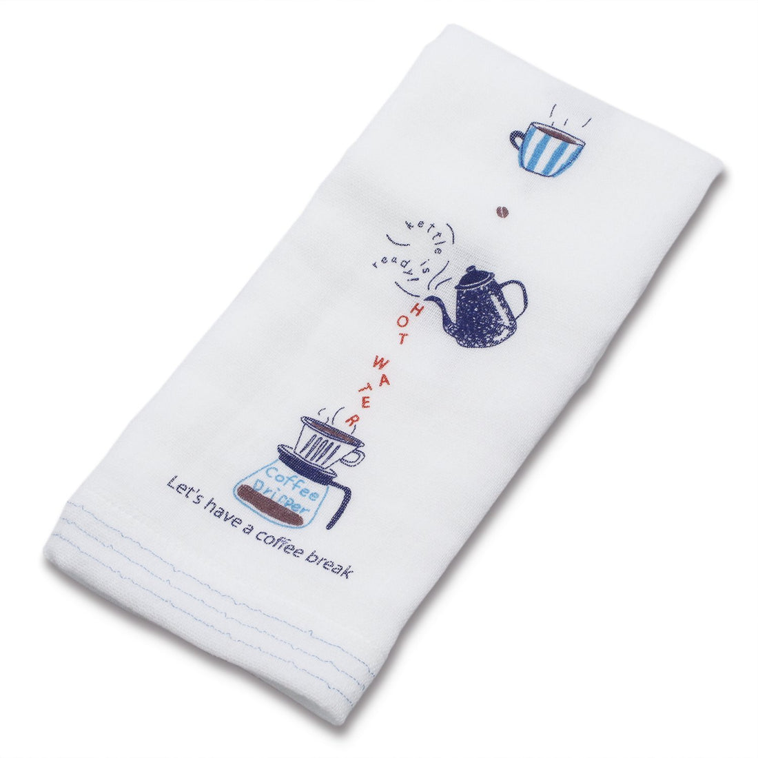 KONTEX Face Towel Made in Imabari Soft Gauze for Cafe Time 33x95cm