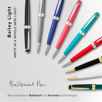 Cross Bailey Light Polish Green Resin Gold Ballpoint Pen