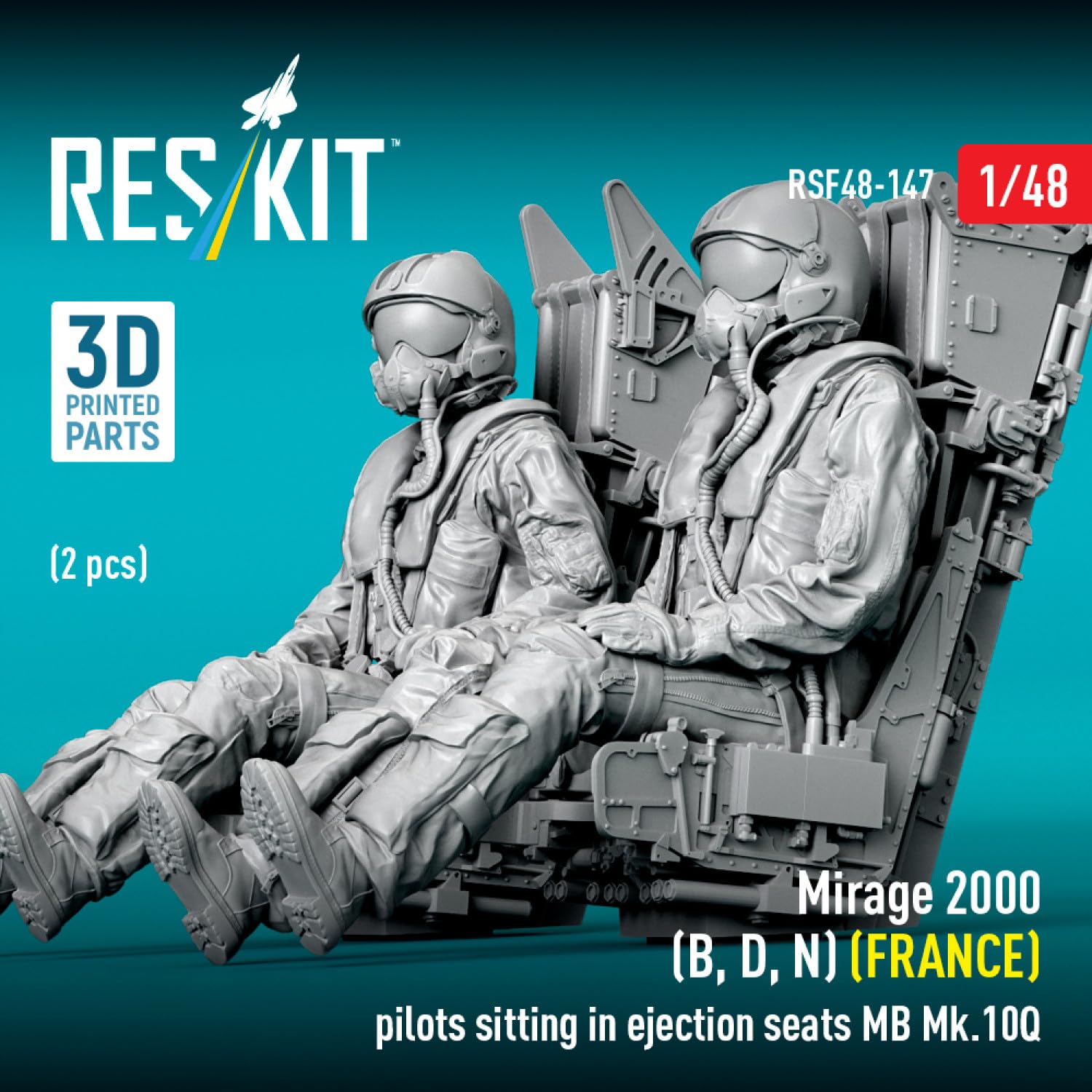 Reskit 1/48 Mirage 2000B/D/N French Military Crew with Ejection Seats
