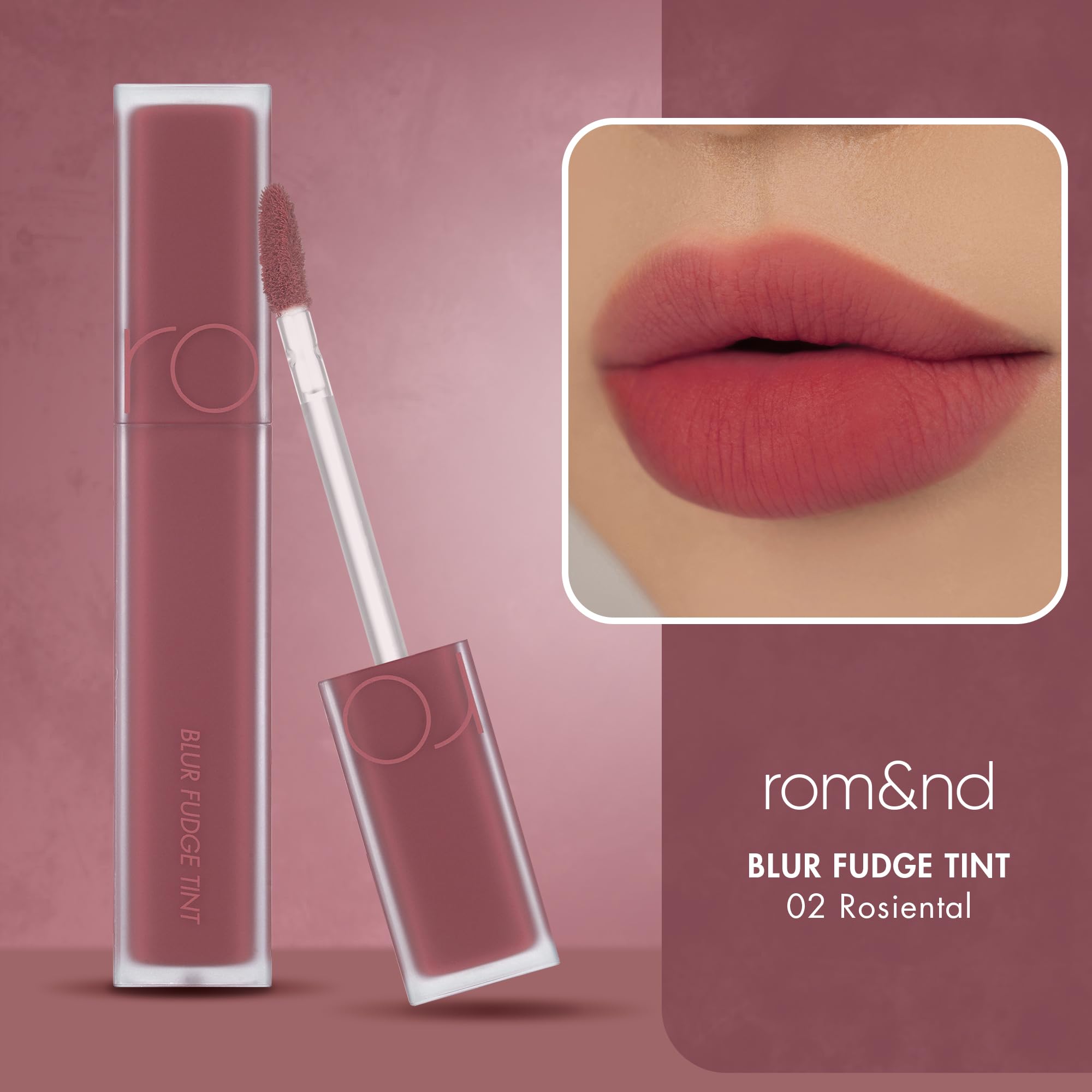 rom&amp;nd BLUR FUDGE TINT 02 ROSIENTAL Lightweight Lip Tint