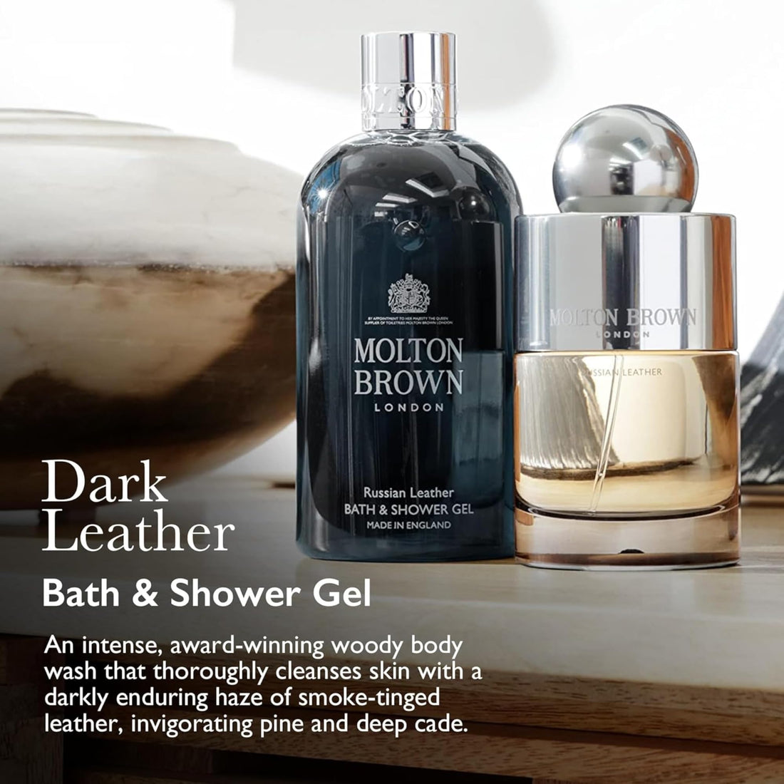 MOLTON BROWN Dark Leather Bath &amp; Shower Gel 300ml