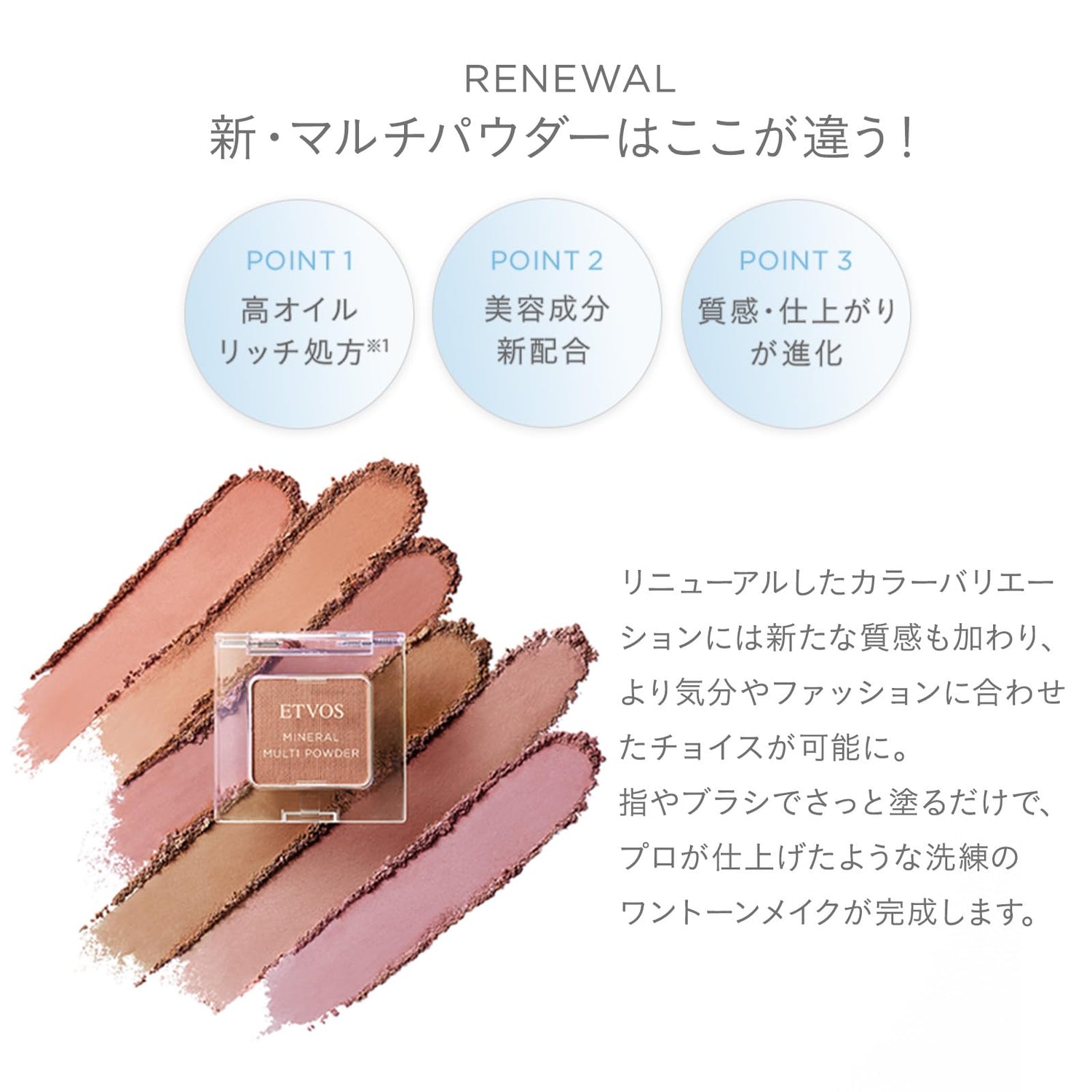 ETVOS Multi Powder Pale Camel Versatile Makeup for Quick Touch-Ups