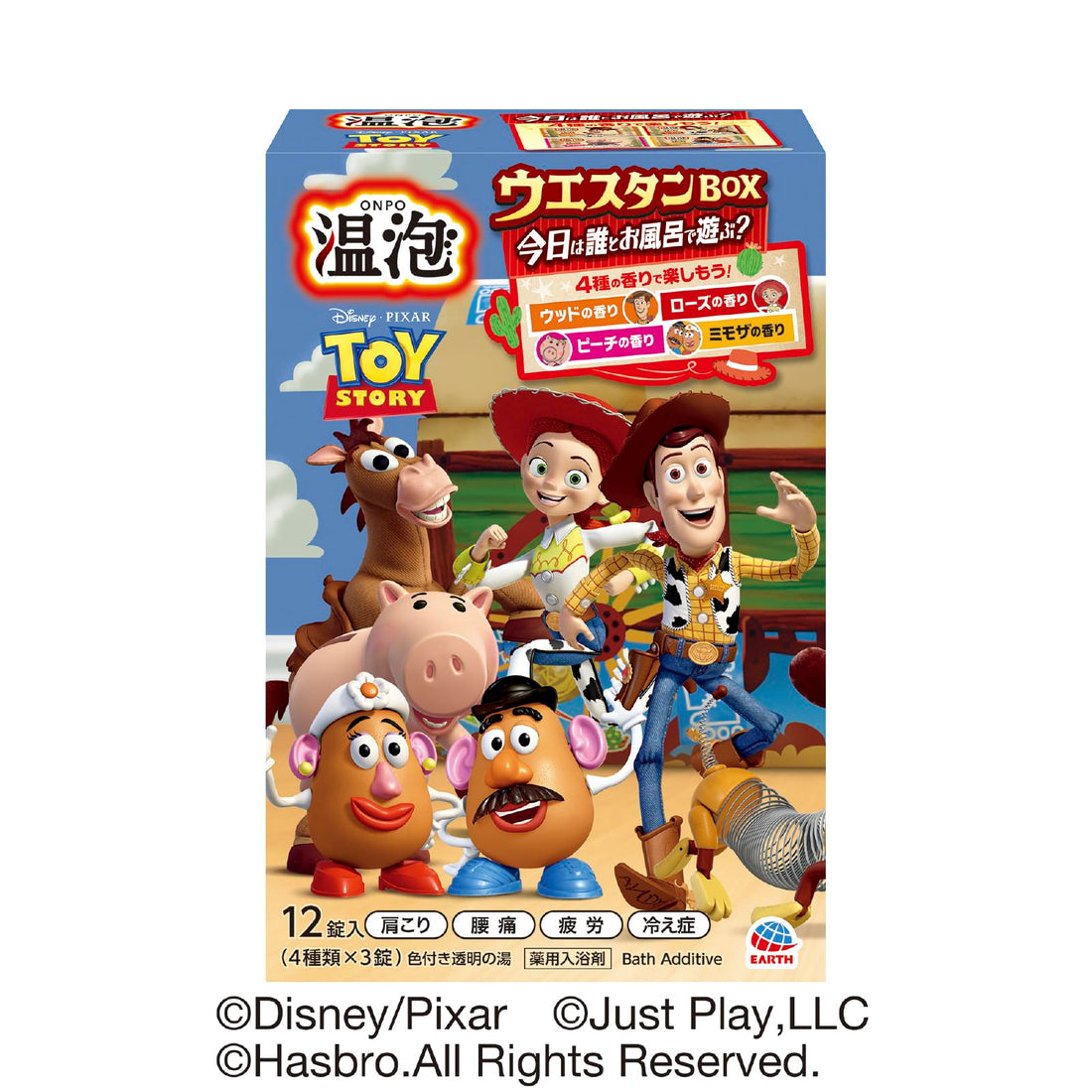 Onpo Bath Bombs Toy Story Western Box 12 Tablets with 4 Fragrances