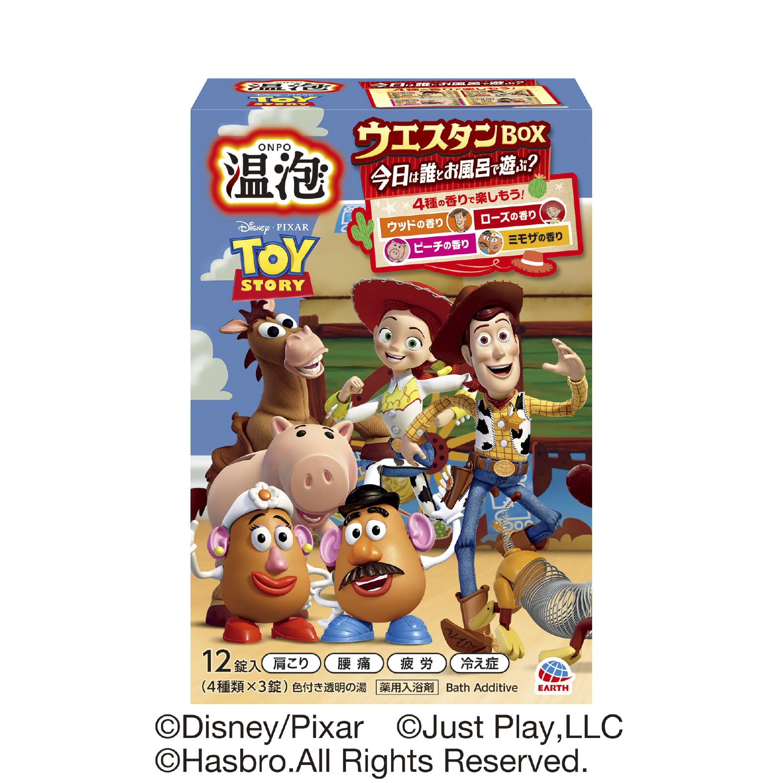Onpo Bath Bombs Toy Story Western Box 12 Tablets with 4 Fragrances