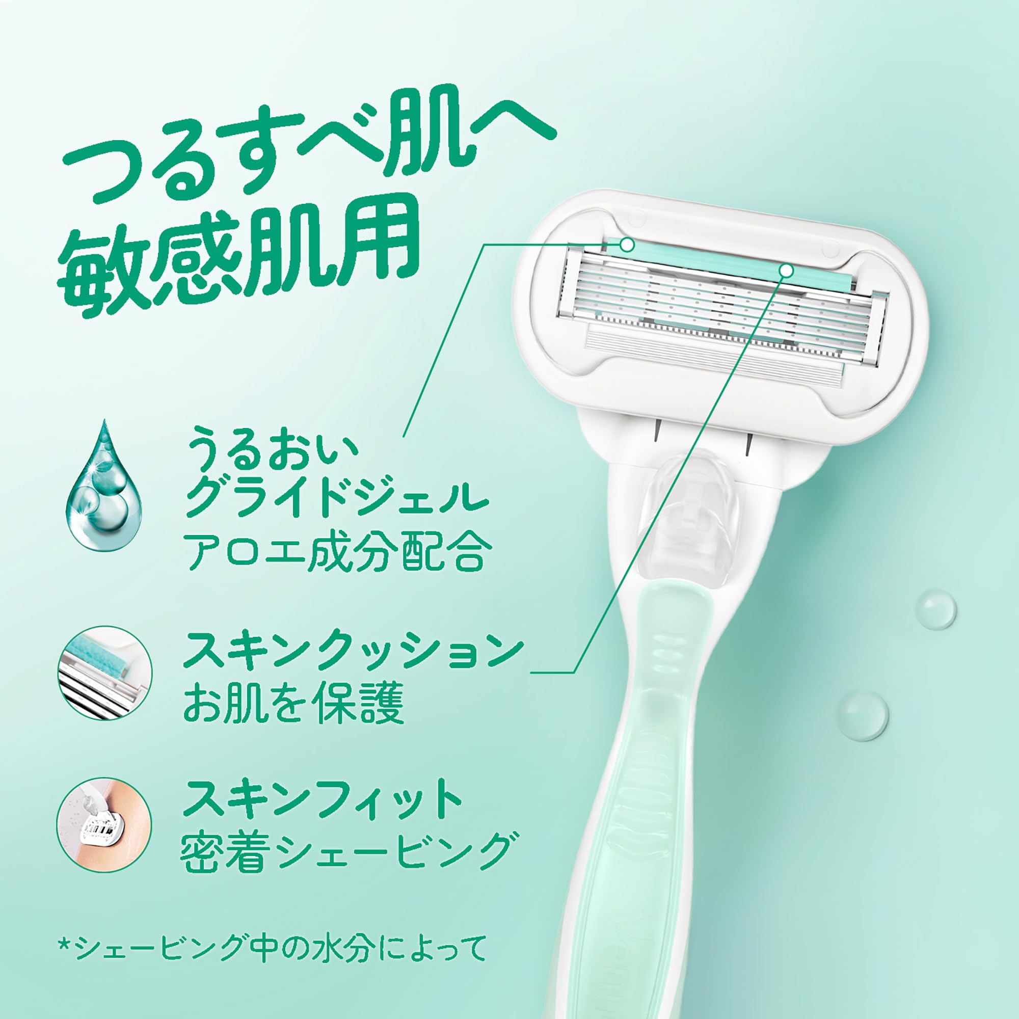 Gillette Venus Sensitive Skin Razor with 3 Replacement Blades