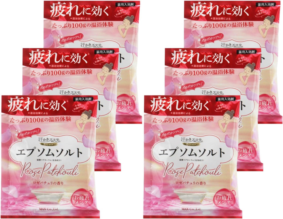 Max Epsom Salt Set with Rose and Patchouli 6 Pack