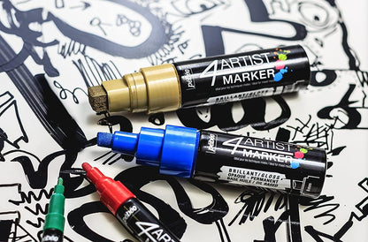 Pebeo Opaque Oil Paint Marker 8mm Chisel Tip Black