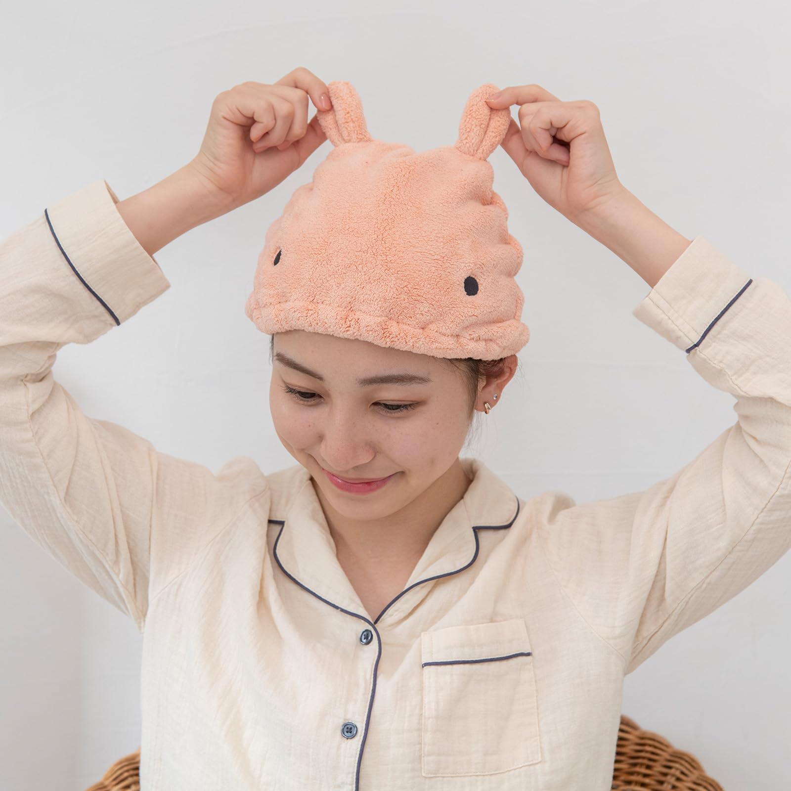 LIV HEART Hair Cap Animal Quick-Dry Towel for Soft Comfort