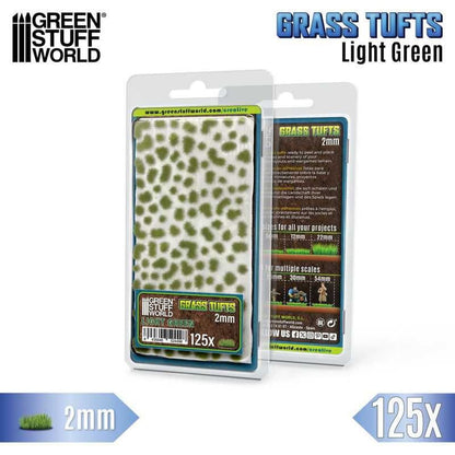Green Stuff World Grass Tufts 2mm Light Green Hobby Material