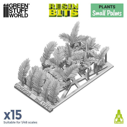 Green Stuff World 1/48 Scale 3D Printed Miniature Palm Trees Set