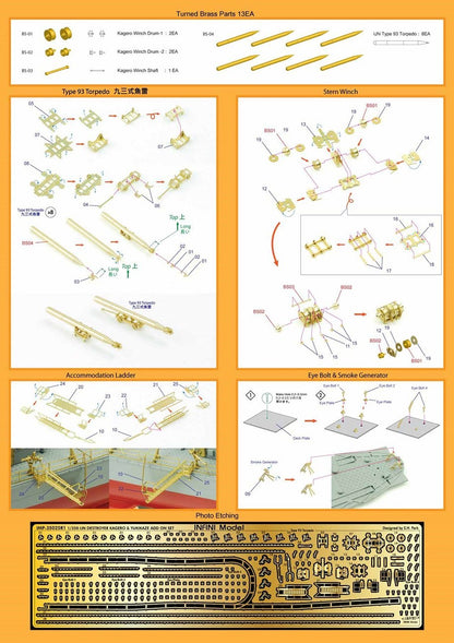 Infini Model 1/350 Scale Japanese Navy Destroyer Torpedo Rail Set