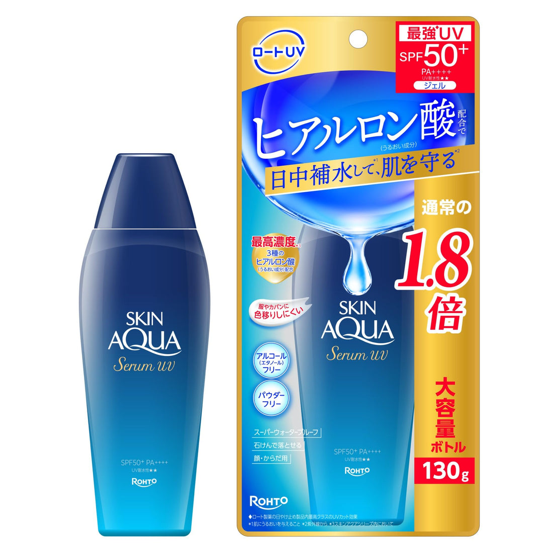 SKIN AQUA Hyaluronic Serum UV 130g SPF50+ Fragrance-Free