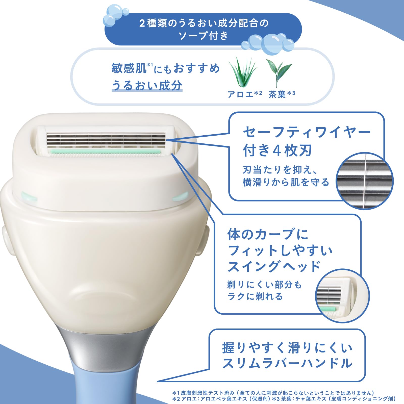 Schick Moisture Soap Shaver Holder with Blade for Body Grooming