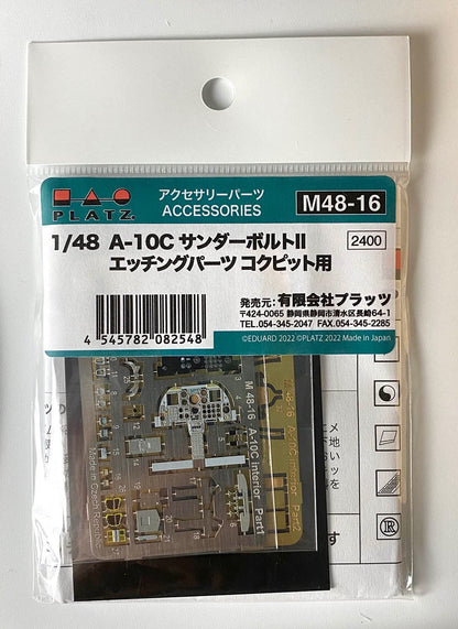 PLATZ 1/48 A-10C Thunderbolt II Cockpit Etching Parts