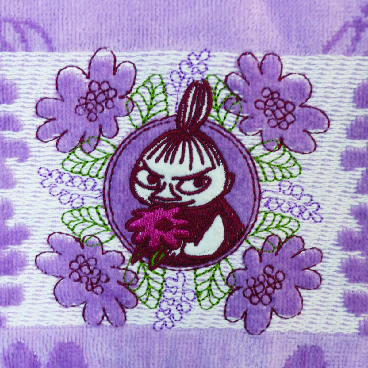 Marushin Moomin Quilted Purple Face Towel Made from Organic Cotton