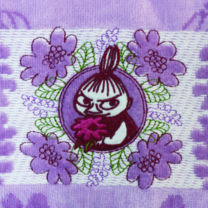 Marushin Moomin Quilted Purple Face Towel Made from Organic Cotton