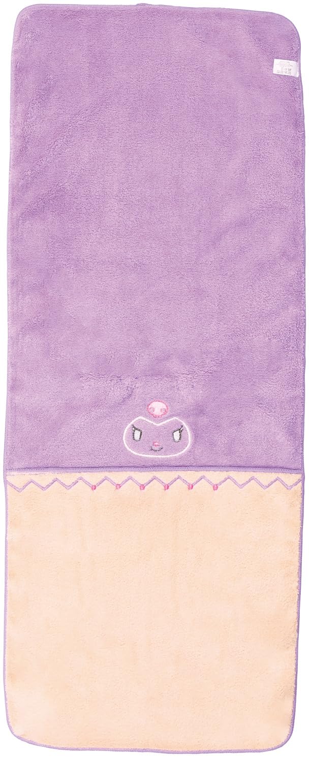Skater Hair Drying Towel 40x100cm Quick-Dry Sanrio Kuromi Design