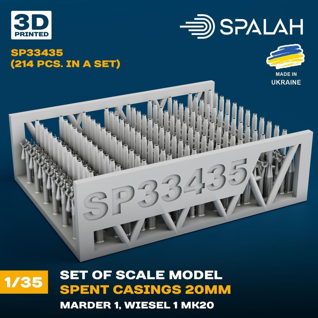 Spalah 1/35 NATO 20mm Shell Casings &amp; Belt Links 214 Pieces