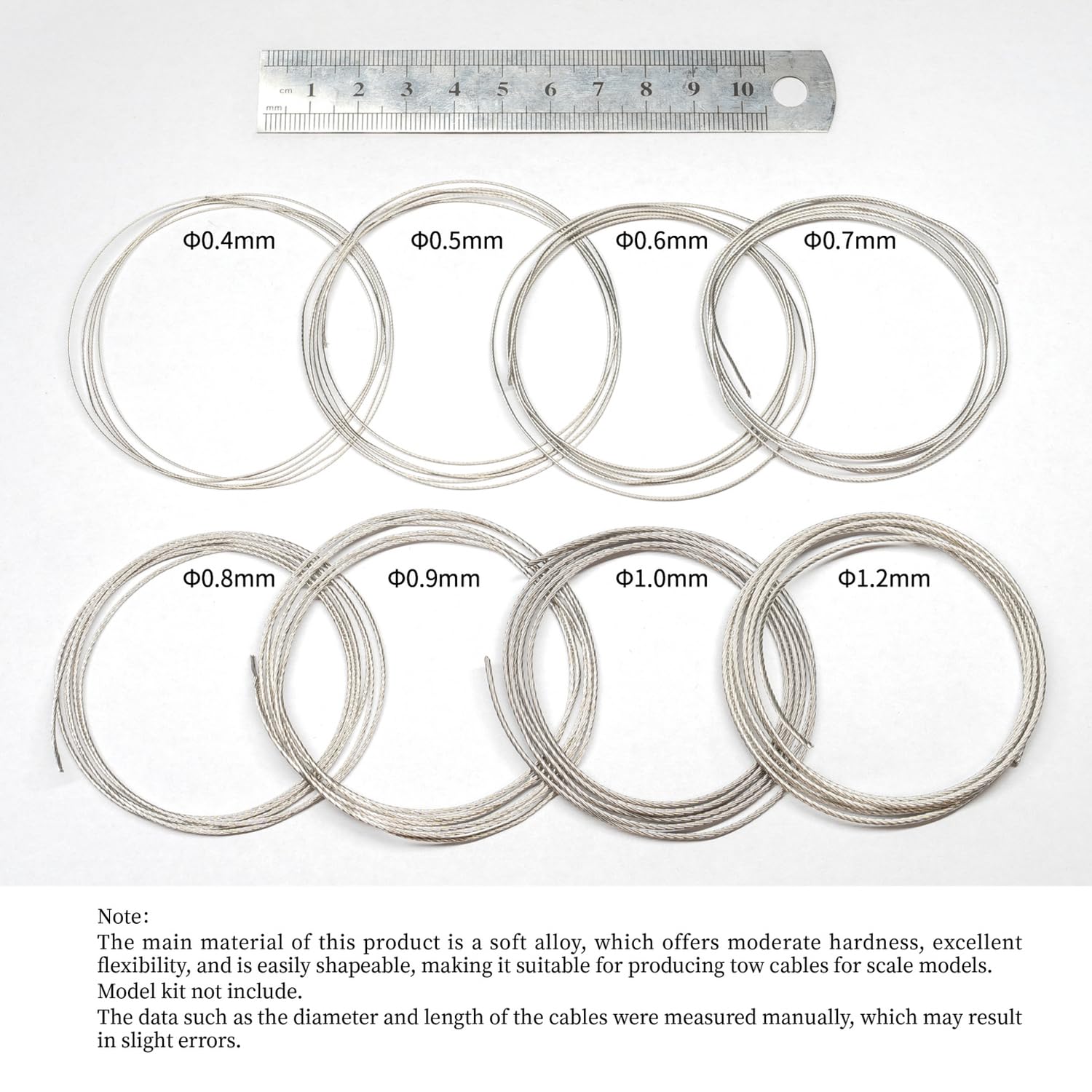 Liang Model Non-Scale Soft Tow Cable 0.4mm x 1m for Miniatures