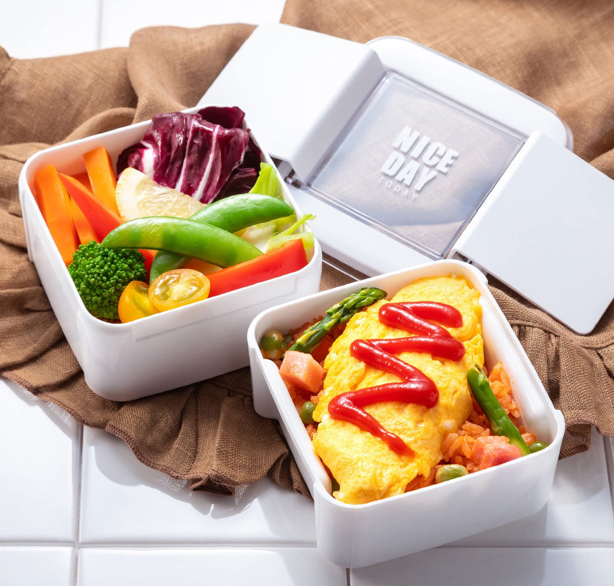 Lustroware Bento Box 680ml Square Easy Care Dishwasher Microwave Safe