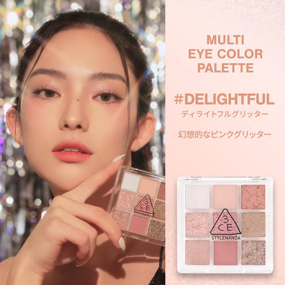 3CE Multi Eye Color Palette J Delightful Glitter 9 Colors Eyeshadow