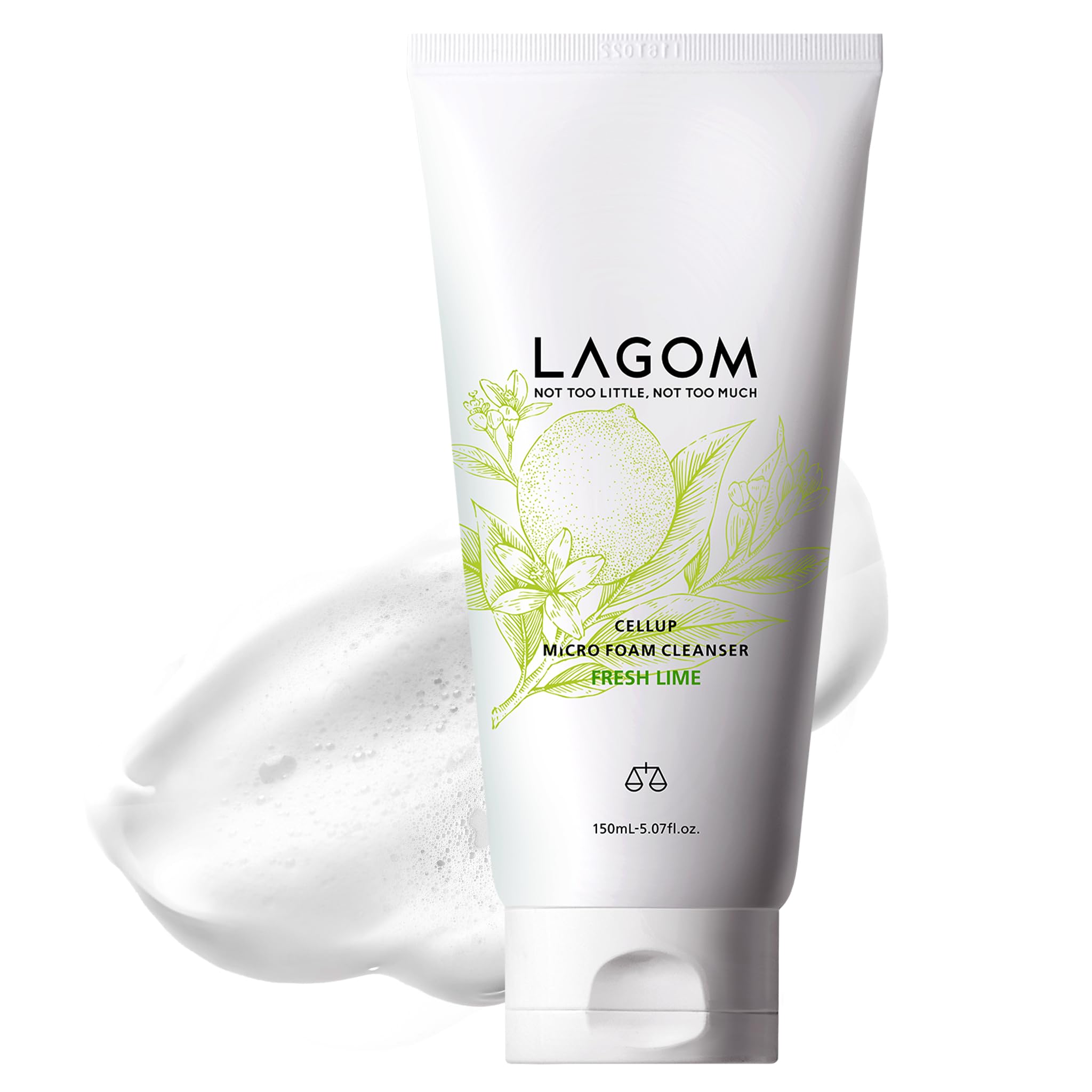 LAGOM Micro Foam Cleanser Fresh Lime Scent 150mL Japanese Skincare