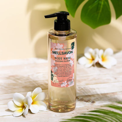 Mellsavon Body Wash Resting Flower 380mL Plumeria Scent