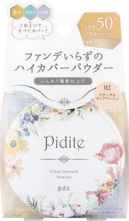 pidite Clear Smooth Powder Natural Clear Beige SPF50+ 22g