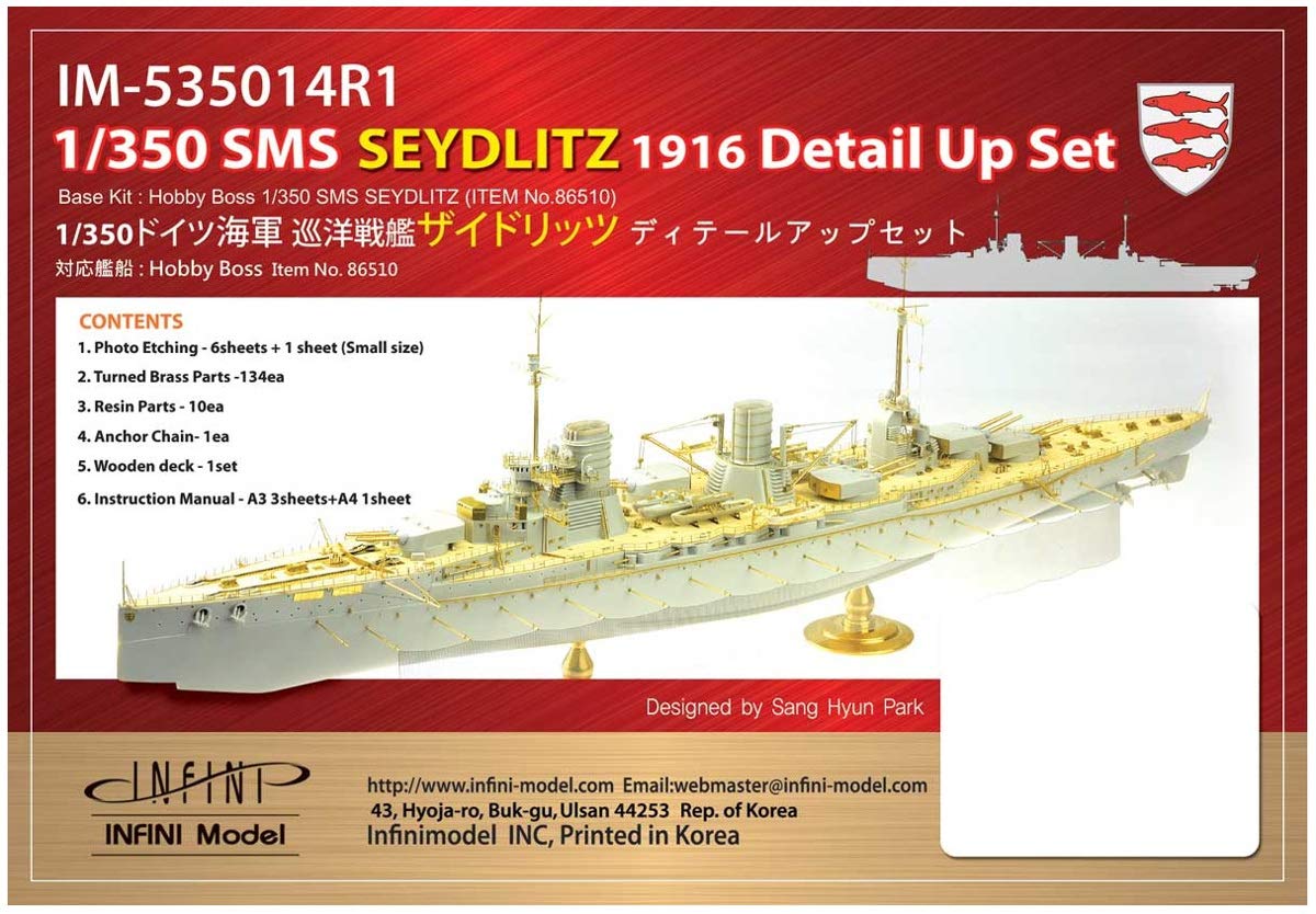 Infini Model 1/350 Scale Parts Set for German Navy Cruiser Seydlitz