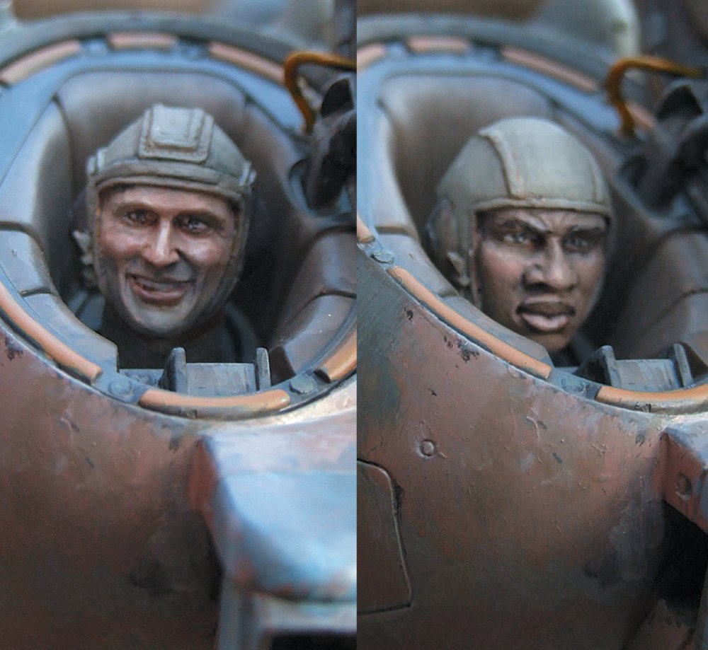 Brick Works 1/20 Scale Model Head Parts Set Garcia Sergeant &amp; Big Man
